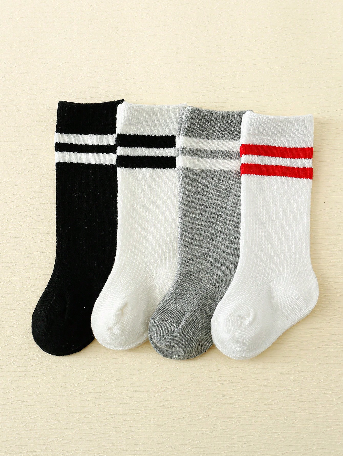 4-Pack Baby Toddler Striped Cr - Cotton Crew Sock Pack reseña y precio