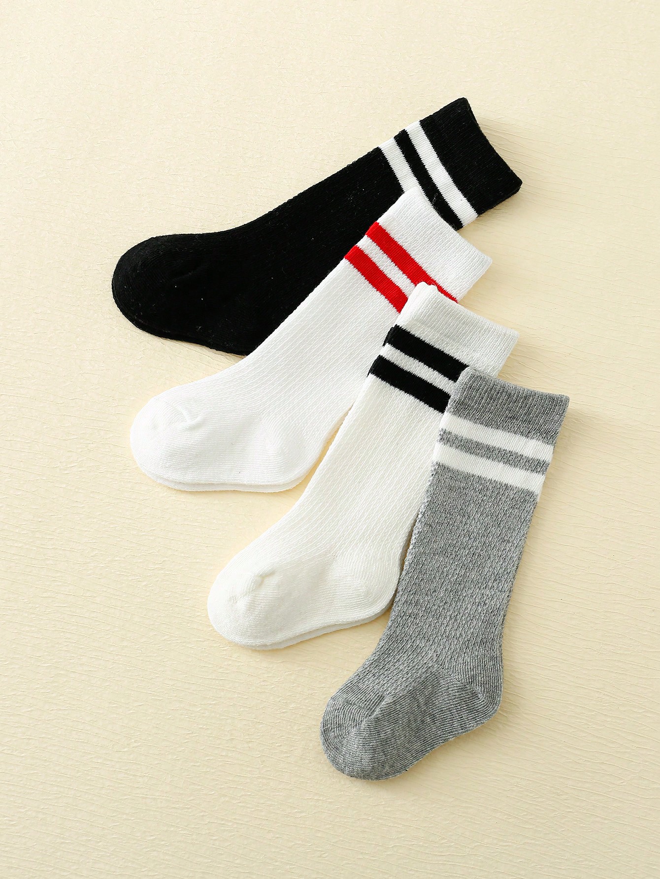 4-Pack Baby Toddler Striped Cr - Cotton Crew Sock Pack reseña y precio