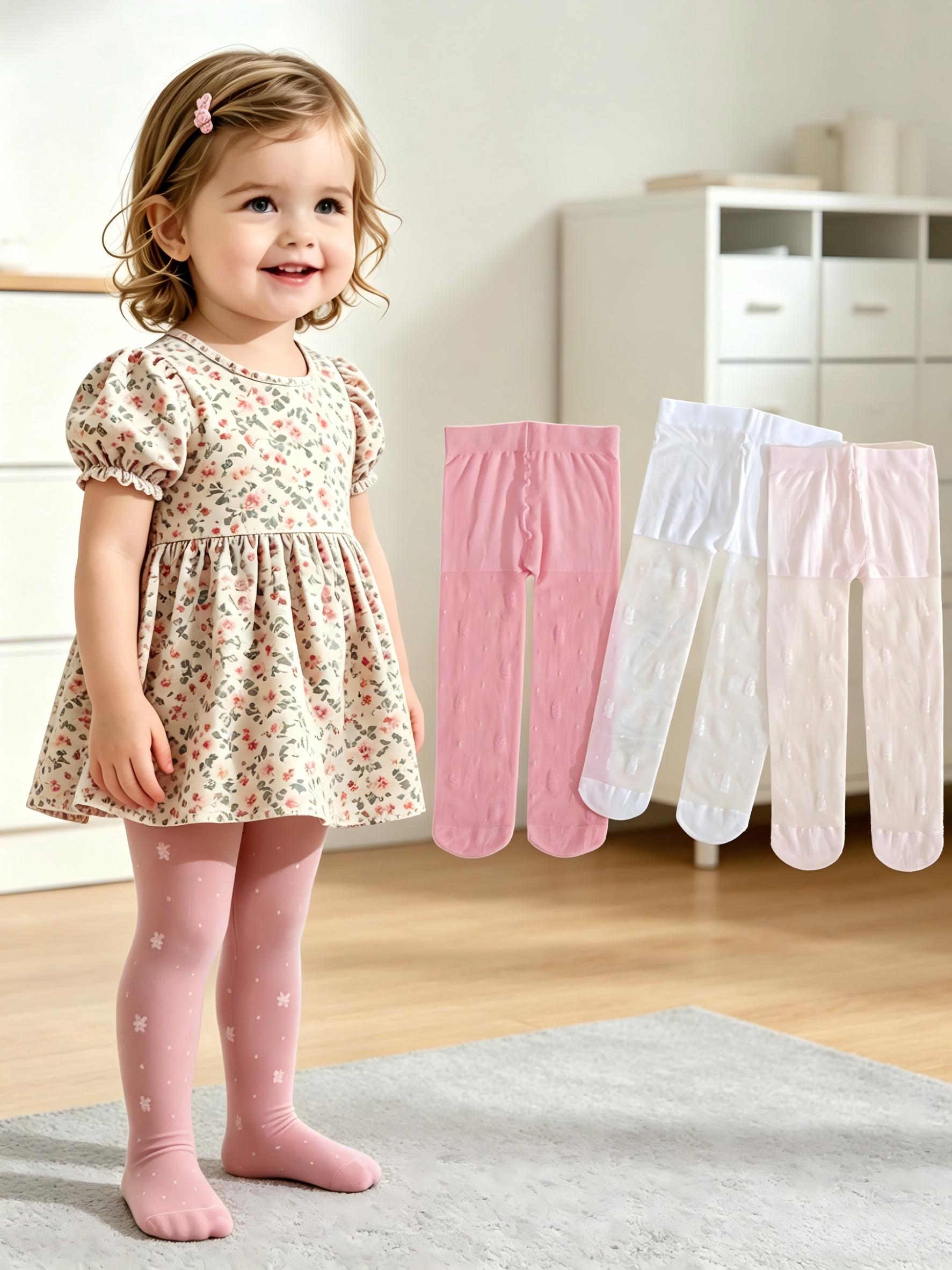 3Pack Toddler Girls Floral Pri - Tights Pantyhose Sheer reseña y precio