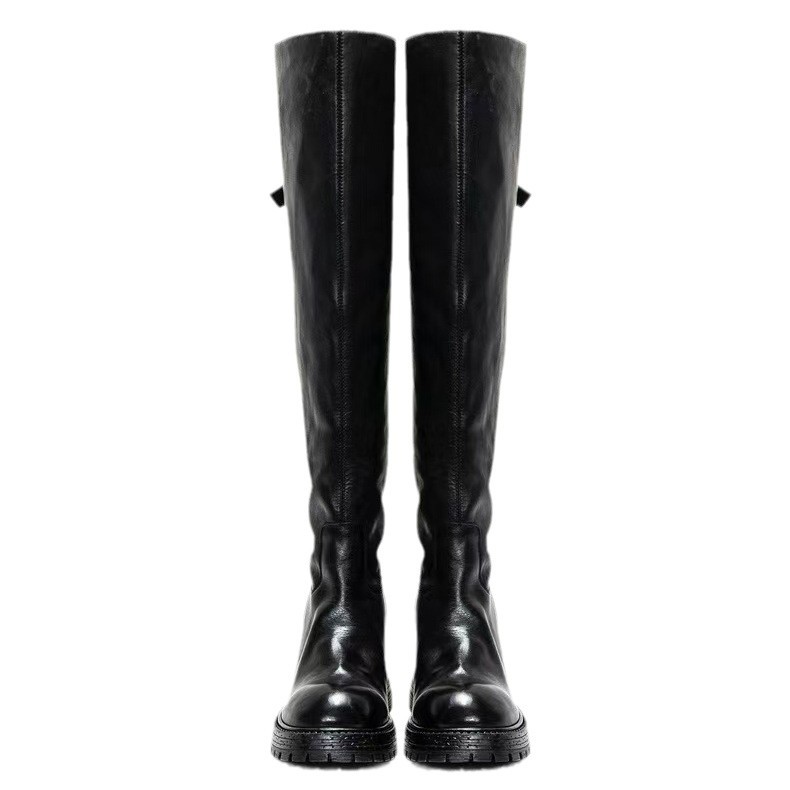 Coarse heeled high heeled boot - Knee High Sock Women reseña y precio