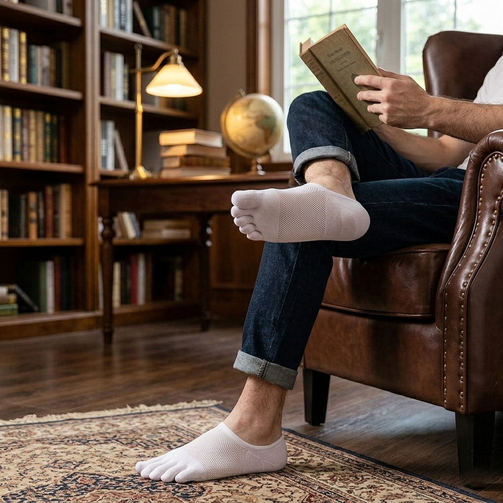1/3/4 Pairs,Unisex Cotton Five - Toe Sock Split reseña y precio