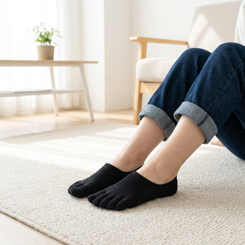 1/3/4 Pairs,Unisex Cotton Five - Toe Sock Split reseña y precio
