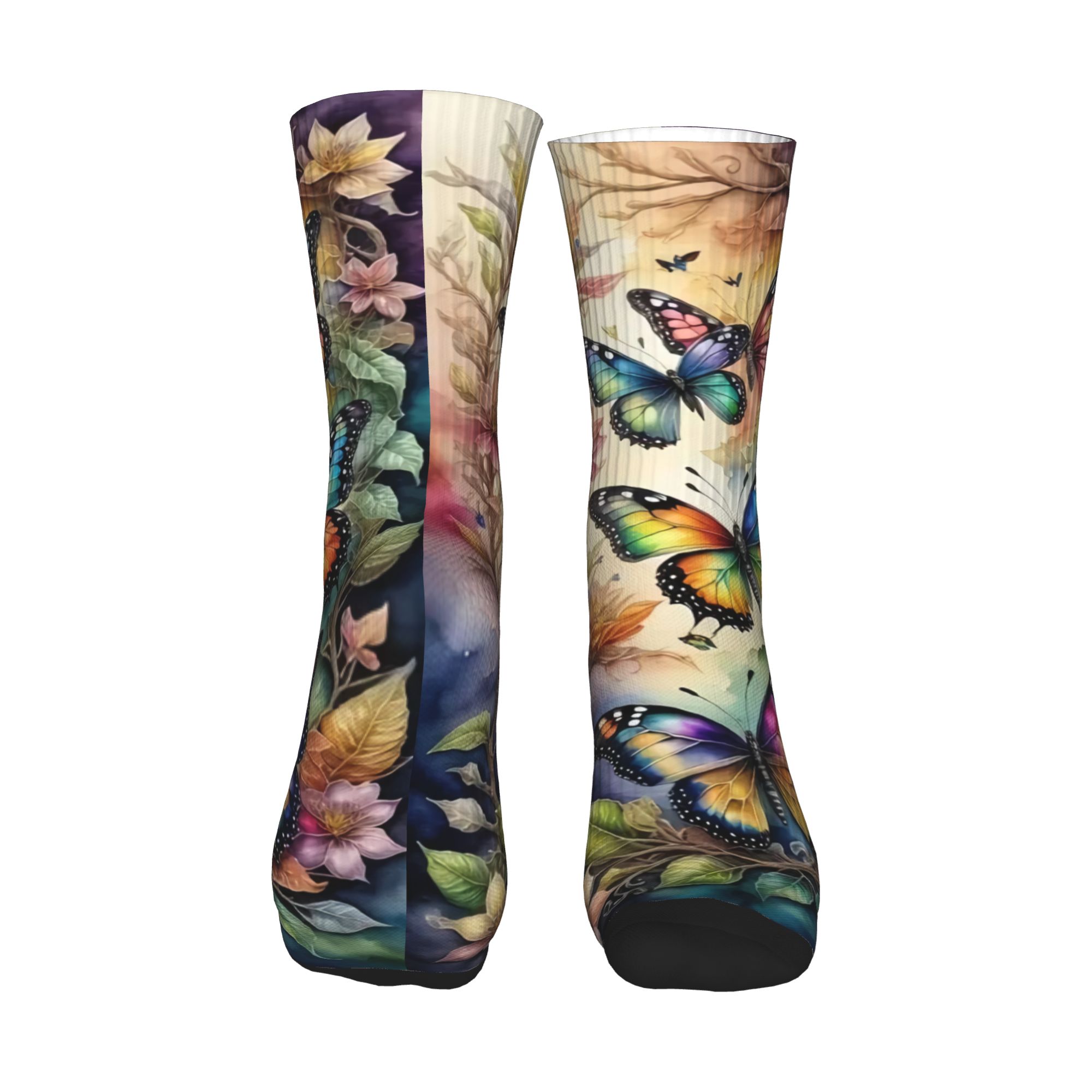 Colorful Butterflies and Flowe - Dress Sock Men reseña y precio