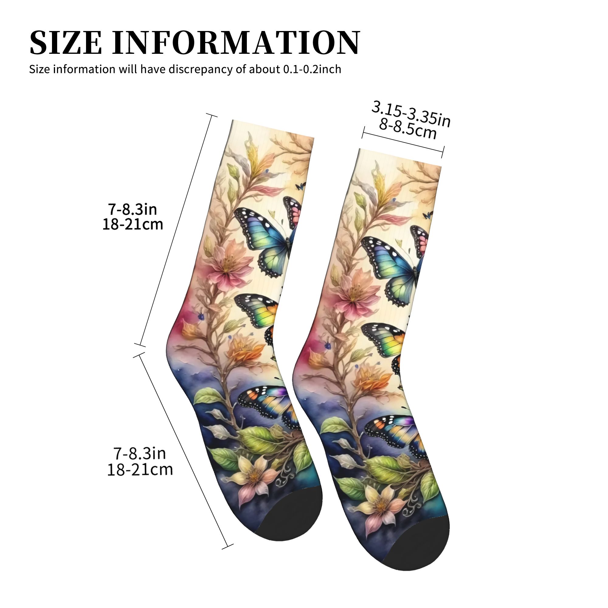 Colorful Butterflies and Flowe - Dress Sock Men reseña y precio