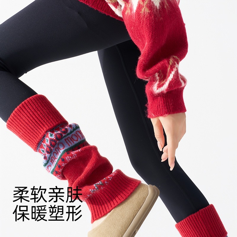 ​Fair Isle Knitted Leg Warmers - Boot Sock Slouchy reseña y precio