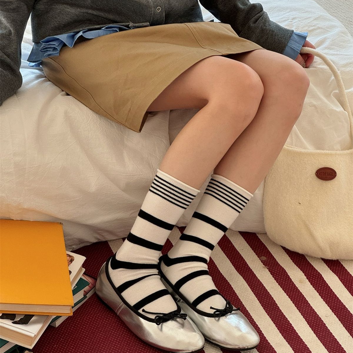 SP&CITY Korean Winter Striped  - Silk Sock Bamboo reseña y precio