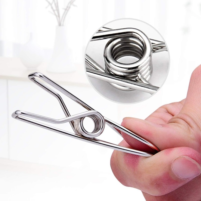 10/50PCS Stainless Steel Clips - Sock Organizer Tray reseña y precio