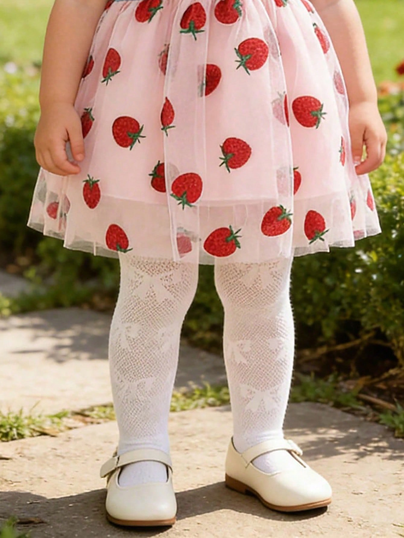 3/1 Pcs Girls White Bow Print  - Tights Pantyhose Sheer reseña y precio