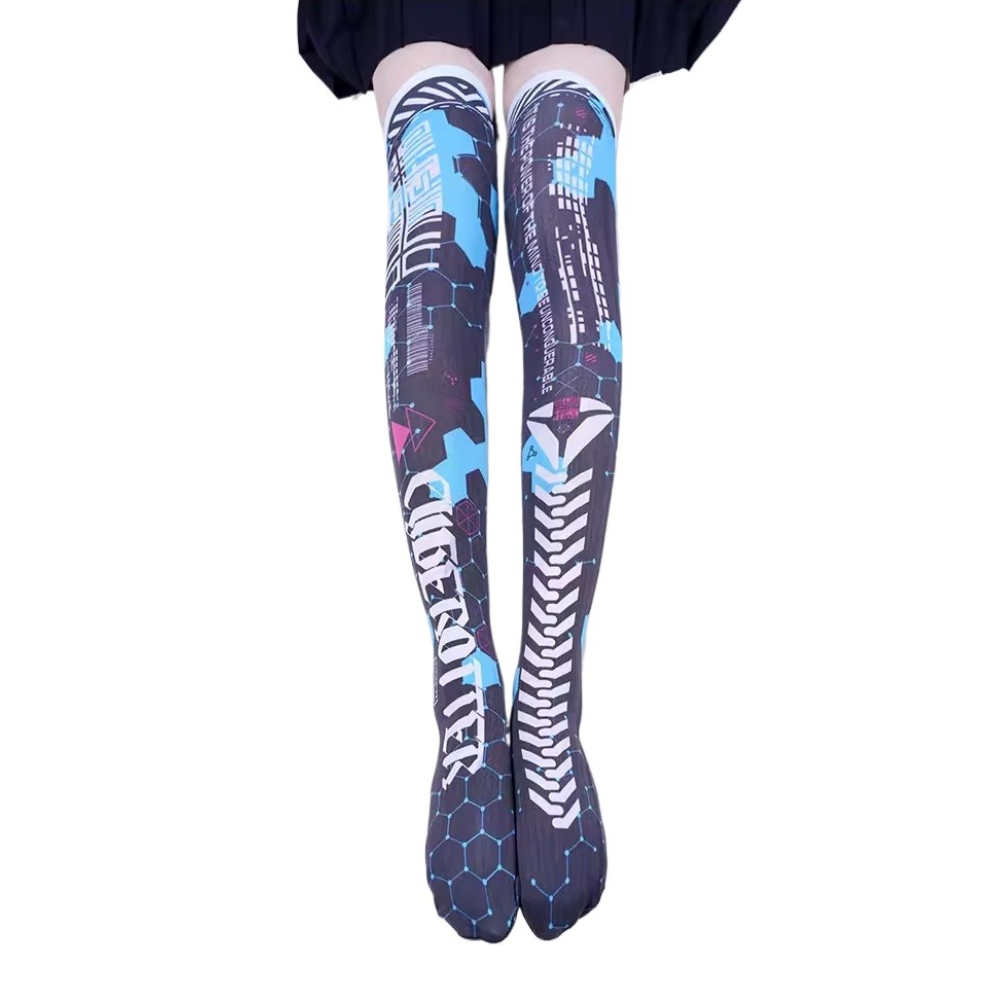 Anime Game Robot AI Mech Stock - Knee High Sock Women reseña y precio