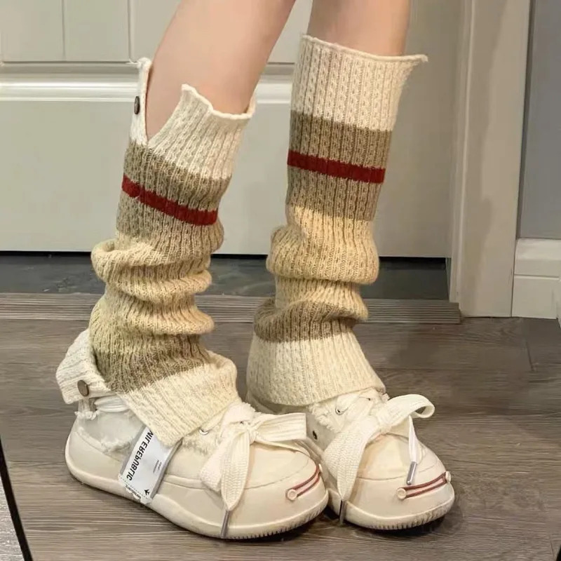 New ​Y2K Knitted Leg Warmers V - Boot Sock Slouchy reseña y precio