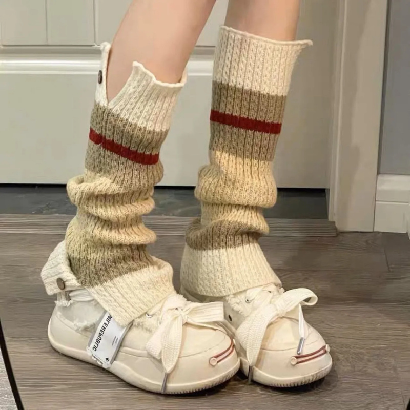 New ​Y2K Knitted Leg Warmers V - Boot Sock Slouchy reseña y precio