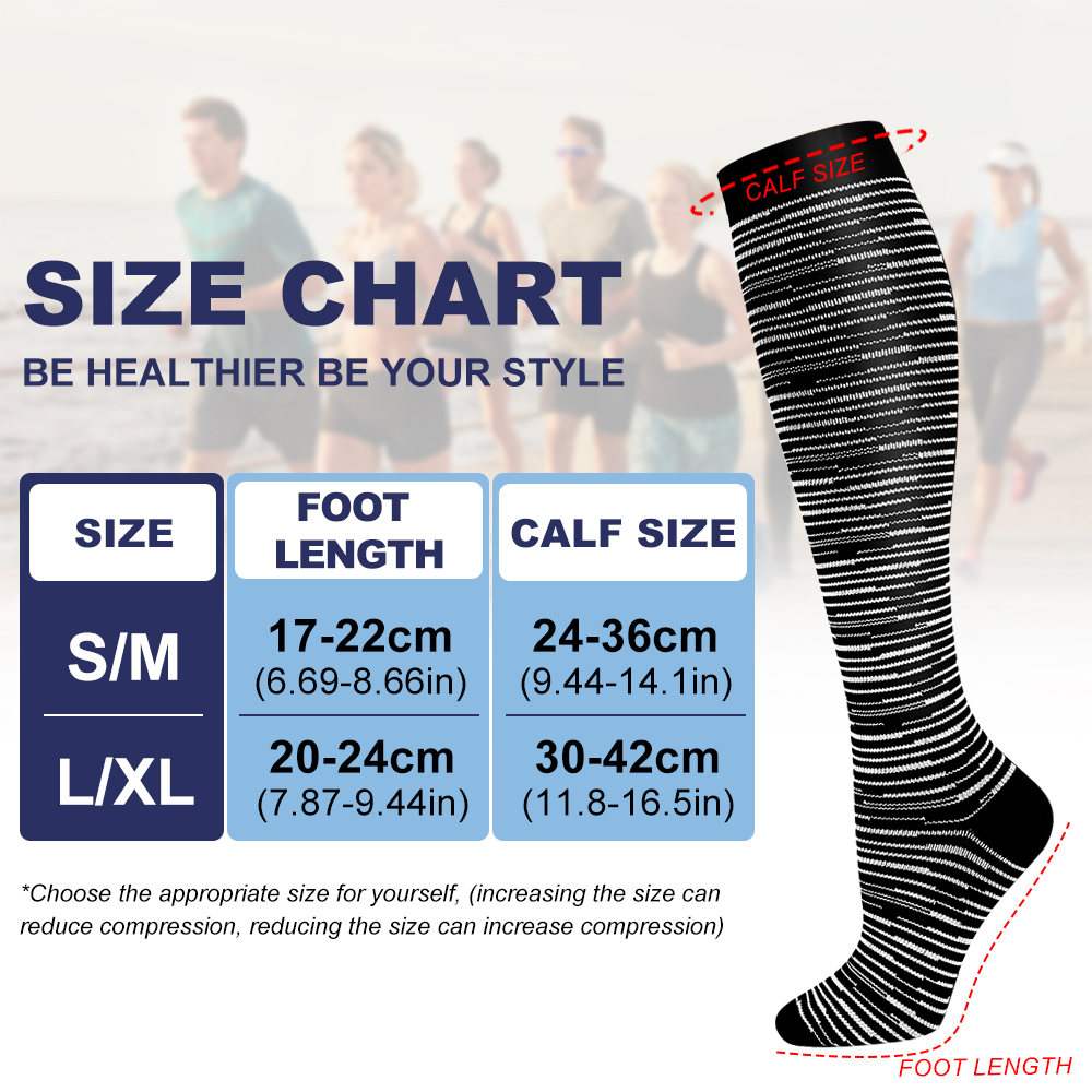 GOMOREON 6Pairs Compression So - Compression Sock Medical reseña y precio