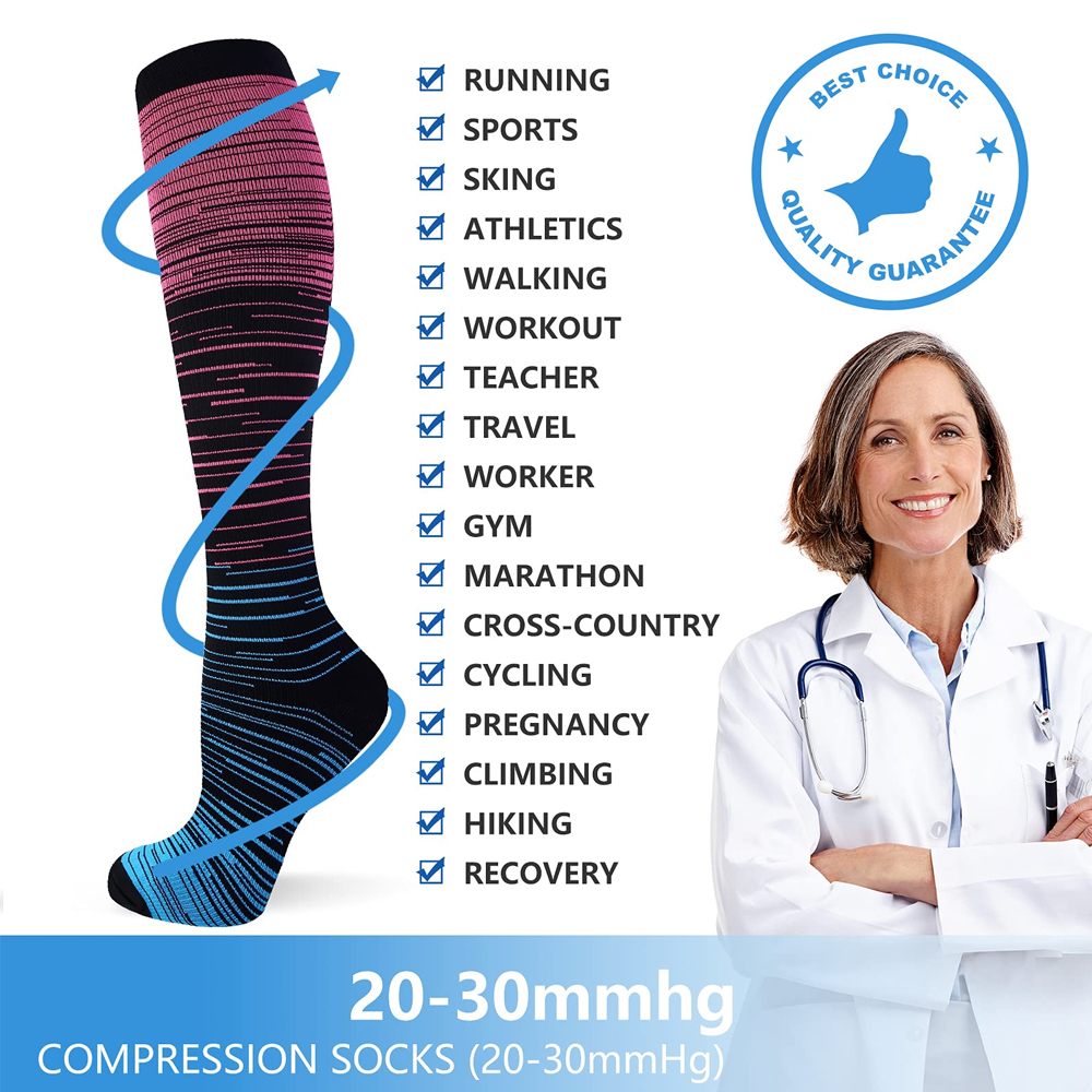 GOMOREON 6Pairs Compression So - Compression Sock Medical reseña y precio