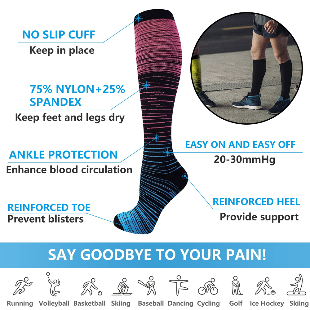 GOMOREON 6Pairs Compression So - Compression Sock Medical reseña y precio