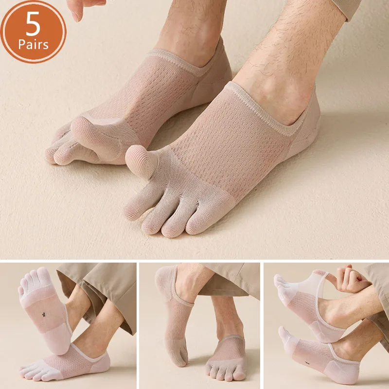 5 Pairs Man Summer Thin Toe So - Ankle Sock Low Cut reseña y precio