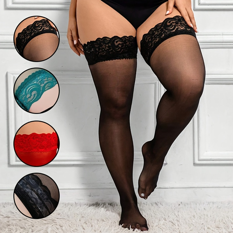 Plus Size Women Thigh High Sto - Thigh High Sock Stay Up reseña y precio