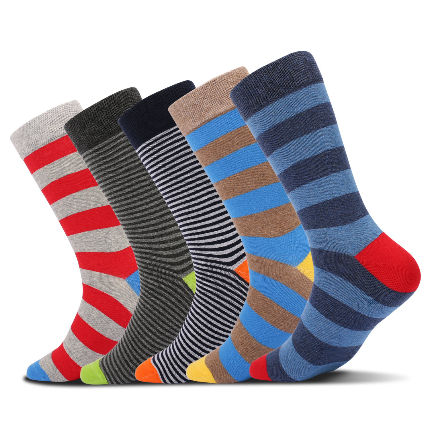5Pairs Mens Fun Dress Socks, P - Cotton Crew Sock Pack reseña y precio