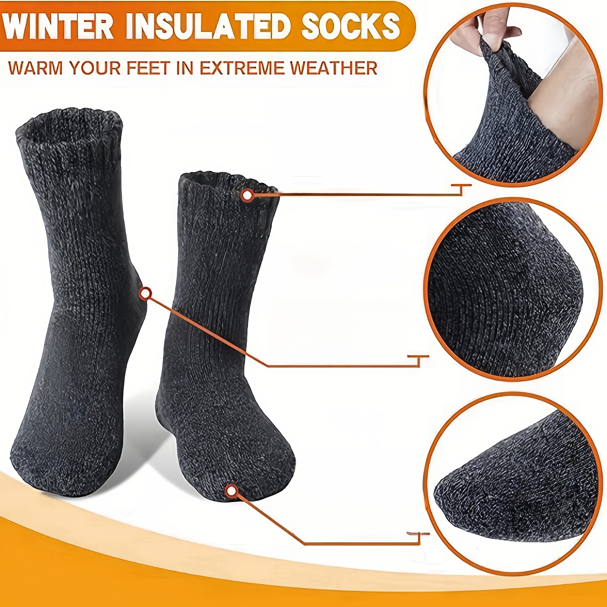 Three Pairs of Men'S Black Soc - Thermal Sock Winter reseña y precio