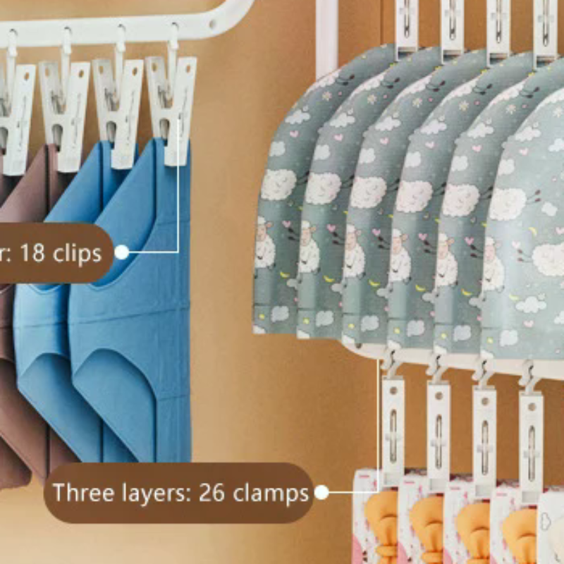 Multi-clip Sock Drying Rack Mu - Sock Organizer Tray reseña y precio