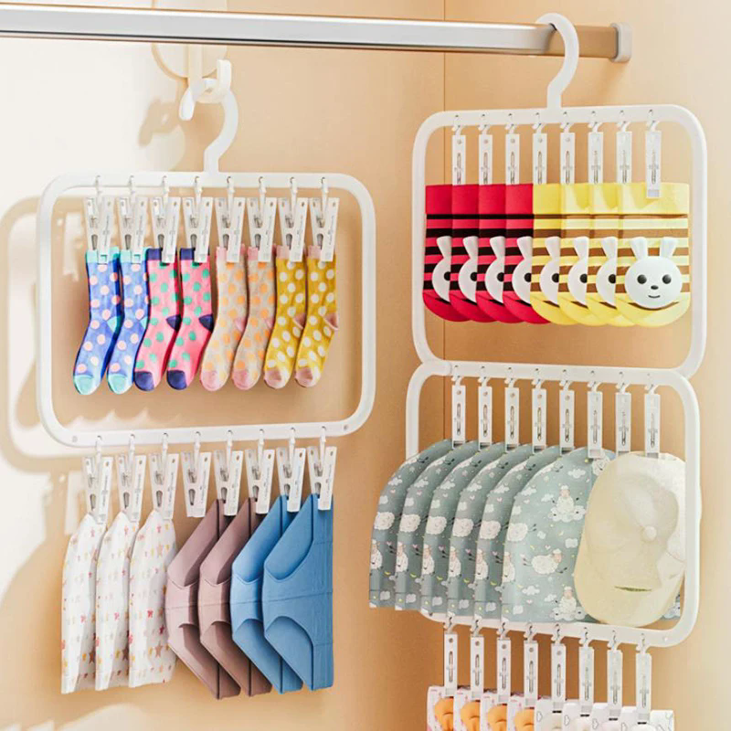 Multi-clip Sock Drying Rack Mu - Sock Organizer Tray reseña y precio