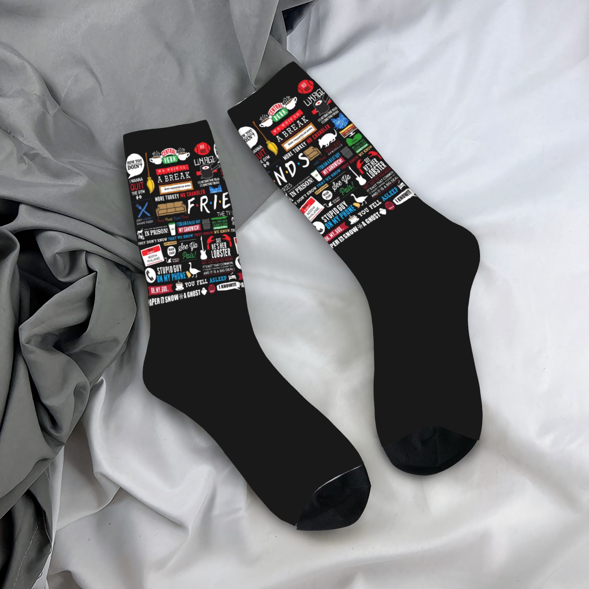 Custom Cute Funny TV Show Frie - No Show Sock Women reseña y precio