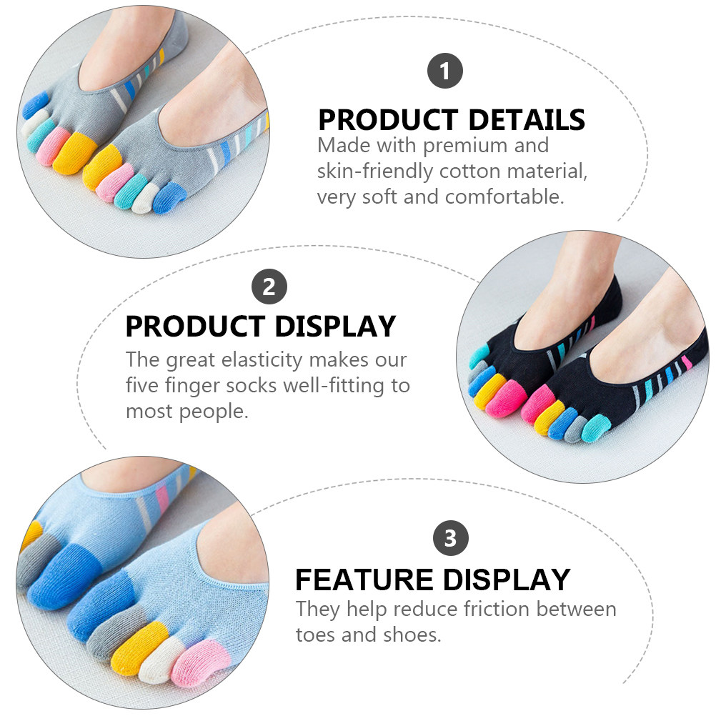 5Pairs Yoga Toe Socks Women In - Invisibility Sock Loafer reseña y precio