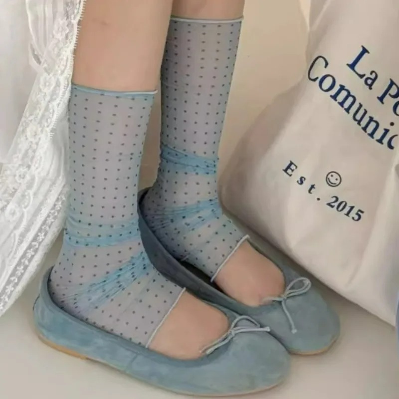 2026 Fashion Polka Dot Lace So - Silk Sock Bamboo reseña y precio